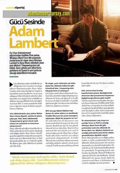Créditos: Adam Lambert Turkey
