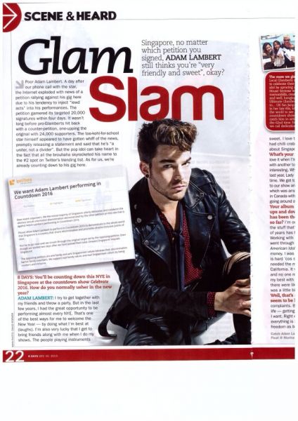 Créditos: @AdamLambertSG
