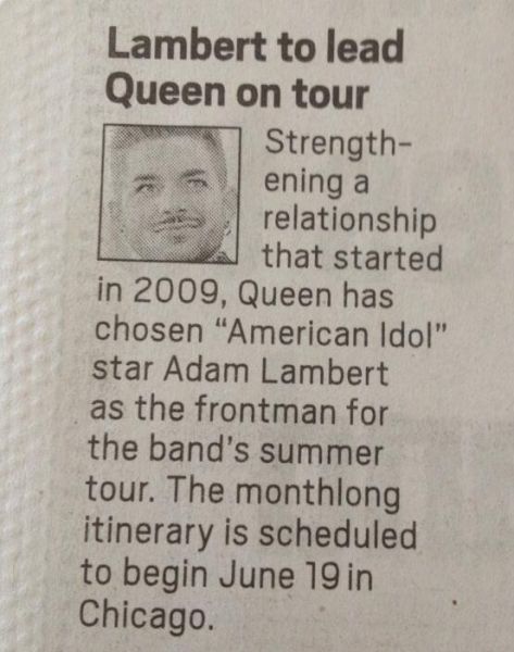 Jornal New Haven Register
Créditos: @GlamFanNation
