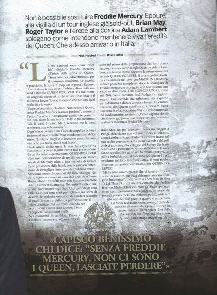 Créditos: Italy Loves Adam Lambert
