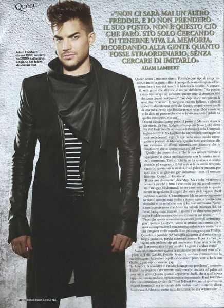 Créditos: Italy Loves Adam Lambert
