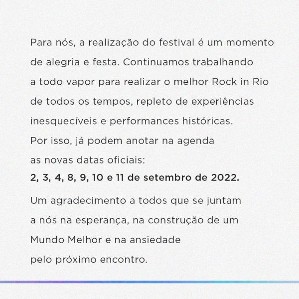 Créditos: Rock in Rio
