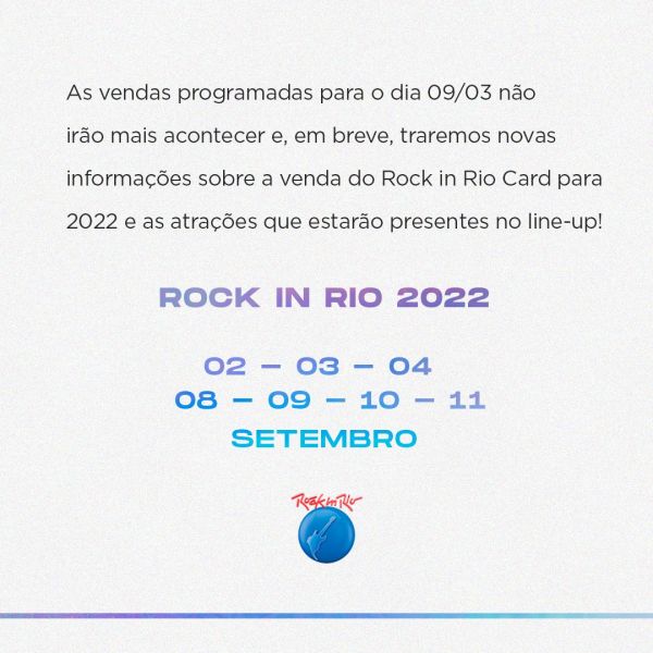 Créditos: Rock in Rio
